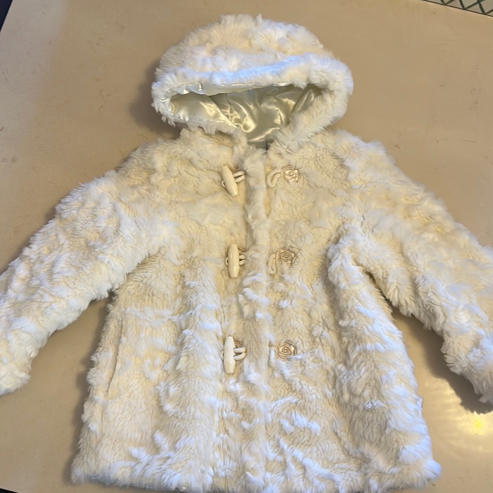Bon Bebe faux fur kids coat